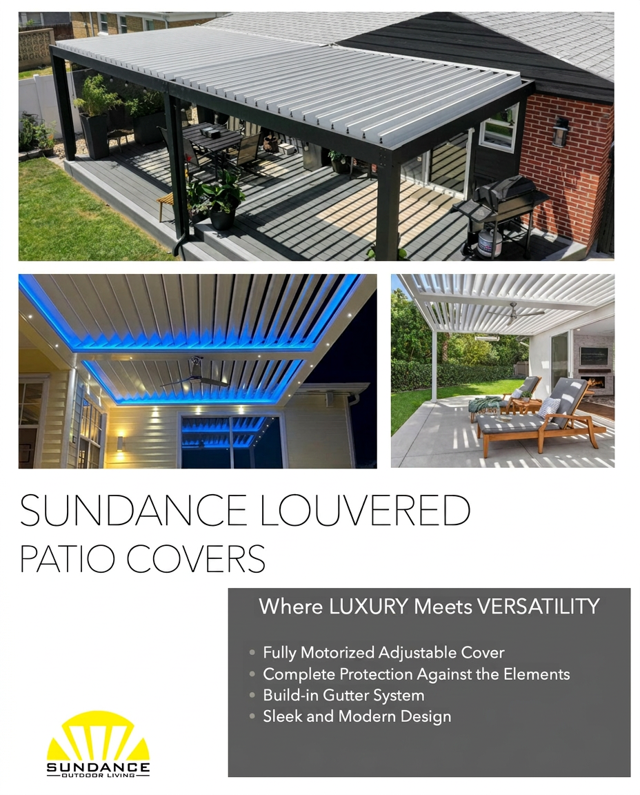 Sundance louvered patio cover brochure